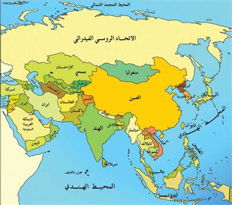 خريطة اسيا وافريقيا